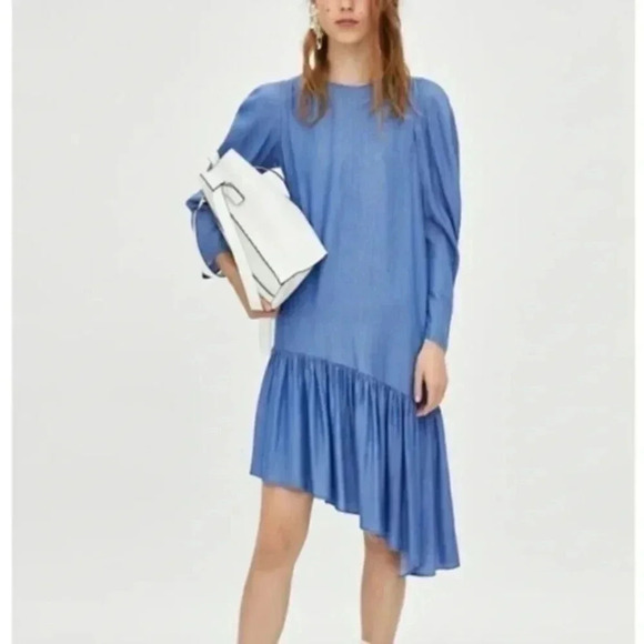 Zara Dresses & Skirts - 🔥 Zara tencel lyocell asymmetric dress Medium 6929/002